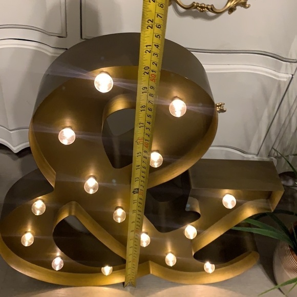 Marquee light threshold gold large‎ retro mid century modern home decor metal - Picture 7 of 16